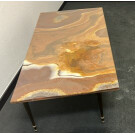 2 sofas de piel 2 lamparas y mesa de marmol